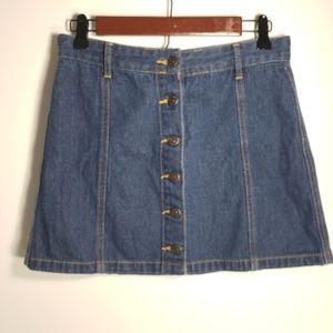 Forever 21 Premium Denim Aline Mini Skirt